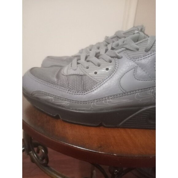 Mens Size 10 Nike Air Max 90 Grey Reflective Athletic Running Shoes DZ4504-002 - Picture 10 of 15